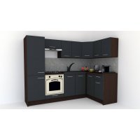 Bucatarie de Colt GENA NEW 1 DR. 140-250, Cu Corp de Cuptor, Wenge / Decor 0164